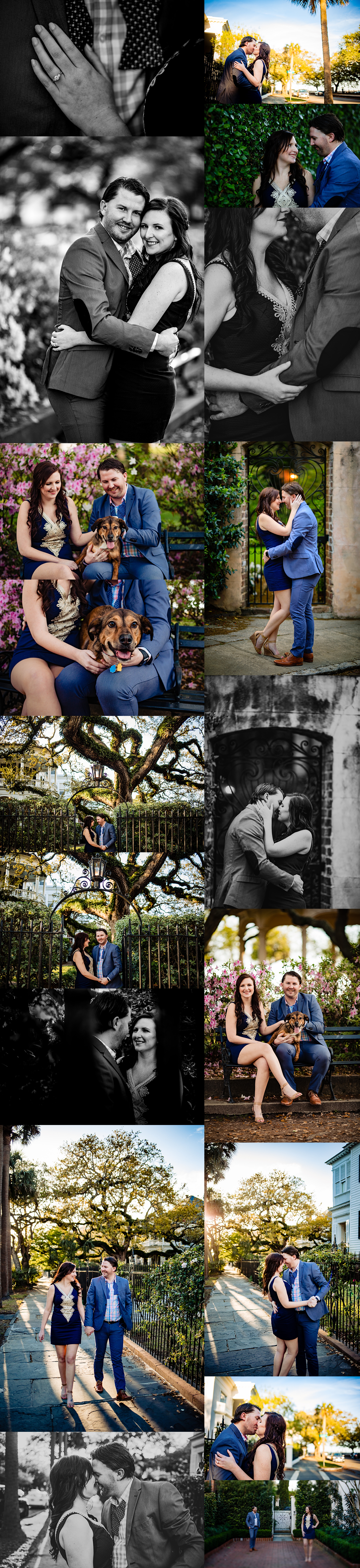 Downtown Charleston, Cory Lee Photography, Charleston Engagement, Engaged, Charleston, Charleston Wedding Photographer, clpcouple, clpwedding, Southern Wedding, Lilly, Dog, Engagement Session with Dog